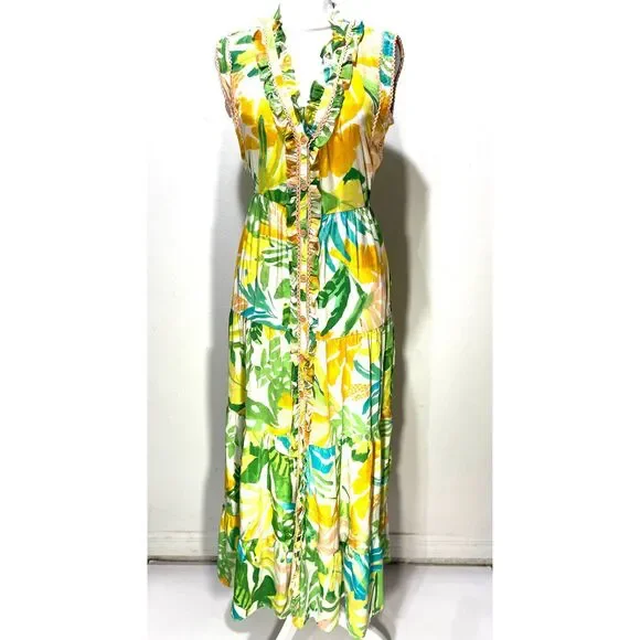 lace tulle maxi dress Blue Draped Lace Maxi Dress XS